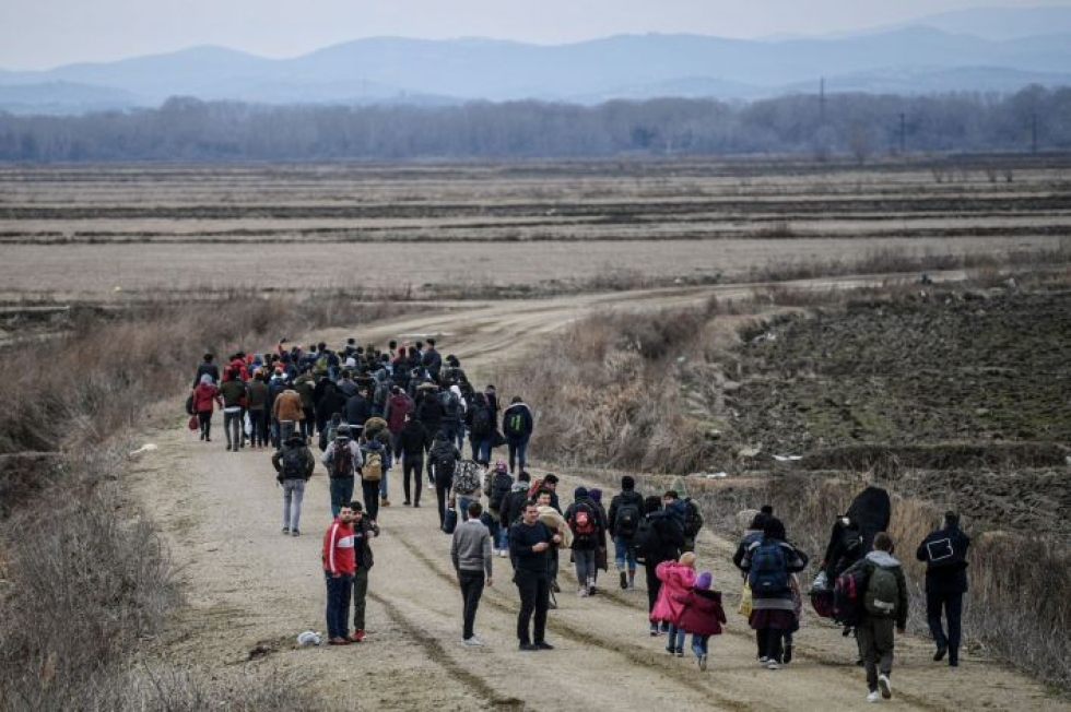 Turkissa on arviolta yli 4 miljoonaa pakolaista, joista valtaosa on syyrialaisia. LEHTIKUVA/AFP