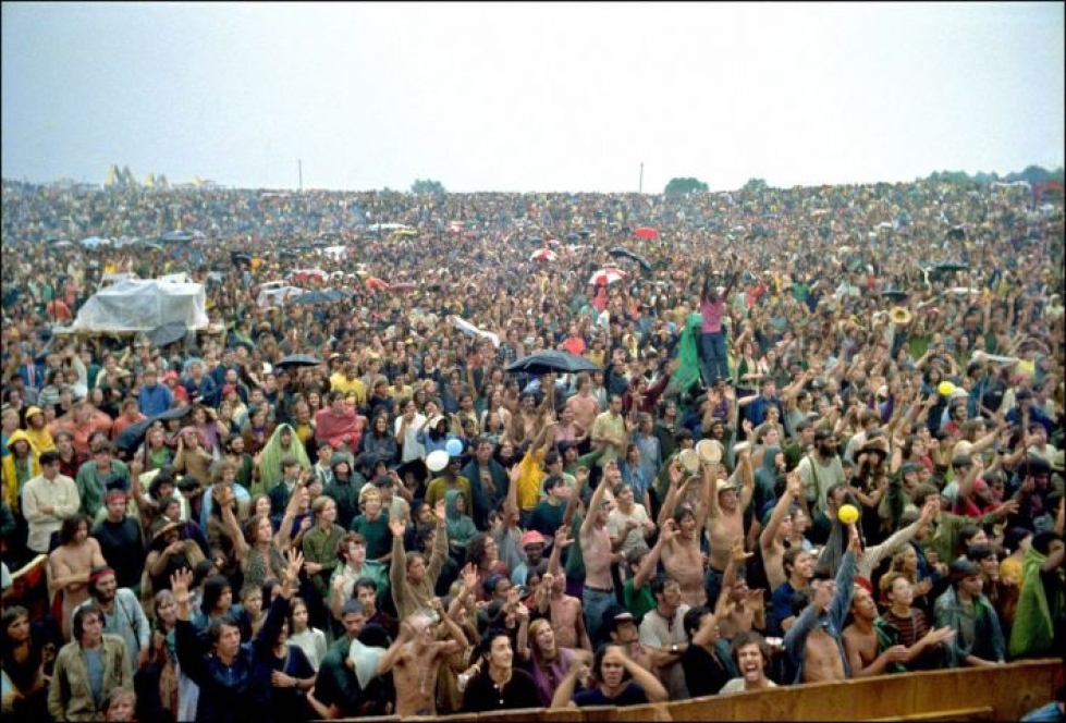 Woodstockista tuli oman aikakautensa symboli. Lehtikuva/AFP