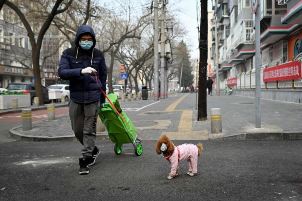 Suurin osa tartunnoista on todettu Hubein maakunnassa, mutta koronavirus vaikuttaa silti elämään myös esimerkiksi Pekingissä. Lehtikuva/AFP