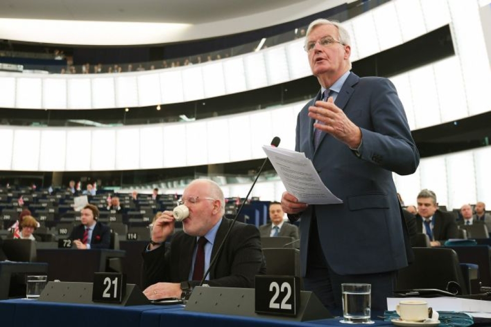 Barnier vaati Britannialta perusteita mahdolliselle lisäajan pyytämiselle. LEHTIKUVA/AFP