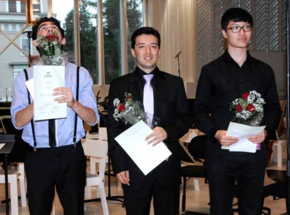 Miroslav Petkov, Juan Fernando Avendano ja Xiang Guo olivat tämänvuotisen kansainvälisen trumpettikilpailun parhaat.