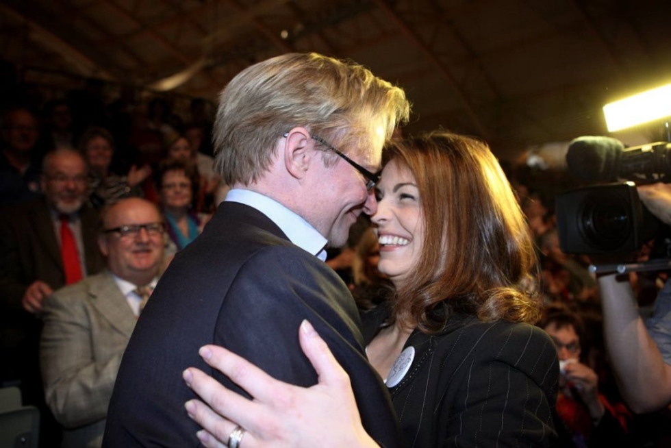 Mikael ja Maria Jungner SDP:n puoluekokouksessa Joensuussa toukuussa 2010.
