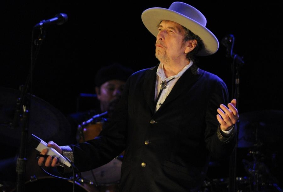 Bob Dylan vuonna 2012 Vieilles Charrues -musiikkifestivaaleilla Ranskassa. LEHTIKUVA/AFP