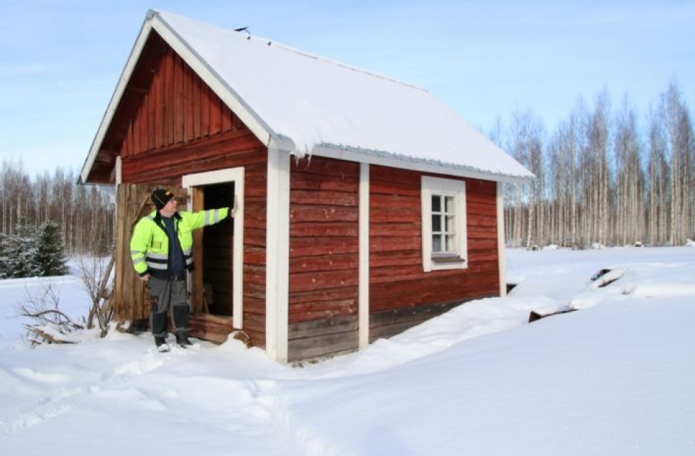 Tilan vanhin, Potkosen ukin heti sodan jälkeen rakentama rakennus on muutettu saunaksi.