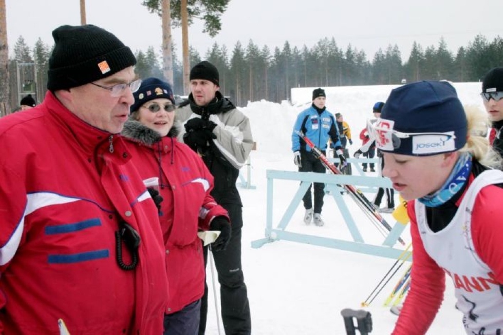 Esa Haapala ja Kaisa Mäkäräinen Kontiolahdella vuonna 2006.