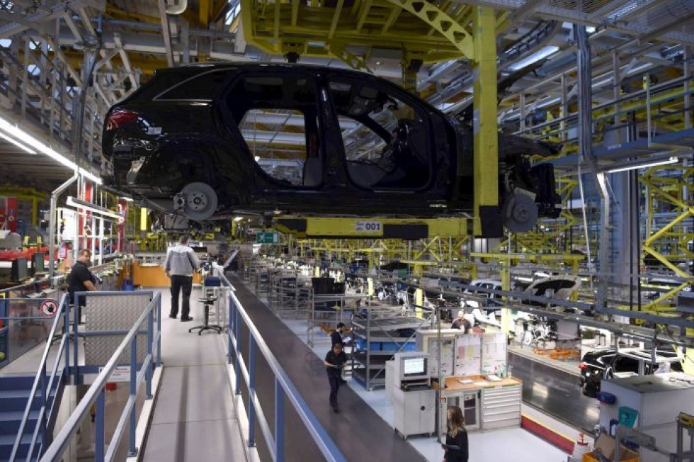 Taustalla oli muun muassa tuotannon hidastuminen autoteollisuudessa.  LEHTIKUVA / AFP