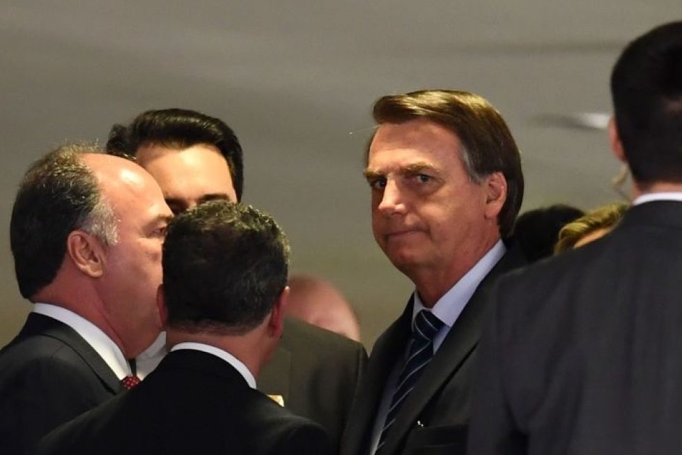 Brasilian presidentti Jair Bolsonaro on laittanut ranskalaiset Bic-kynät boikottiin. LEHTIKUVA/AFP