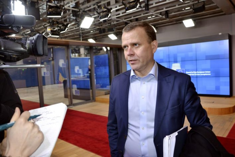 Valtiovarainministeri Petteri Orpon mielestä puheen suurin anti oli siinä, että pääministeri tarjosi oppositiolle yhteistyötä. LEHTIKUVA / Anniina Luotonen