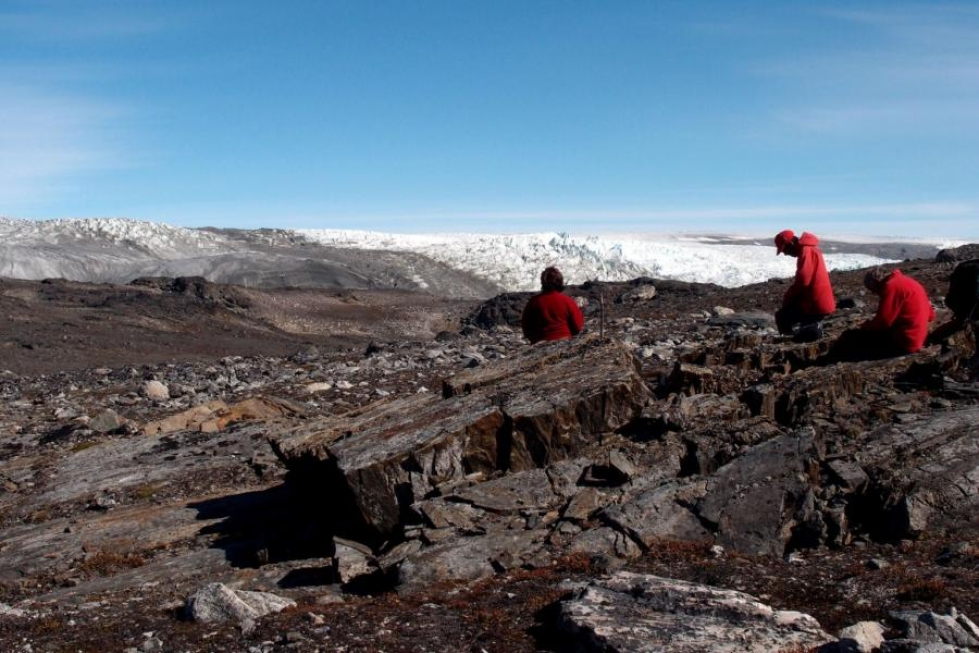 Tutkijaryhmä löysi fossiilit Grönlannista. LEHTIKUVA / AFP