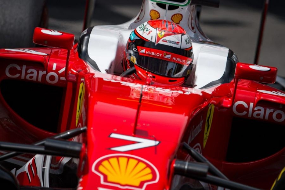 Kimi Räikkönen ja Ferrari hakevat yhä kauden ensimmäistä voittoaan. Tulevana viikonloppuna kisataan uudella katuradalla Bakussa. Lehtikuva/AFP.