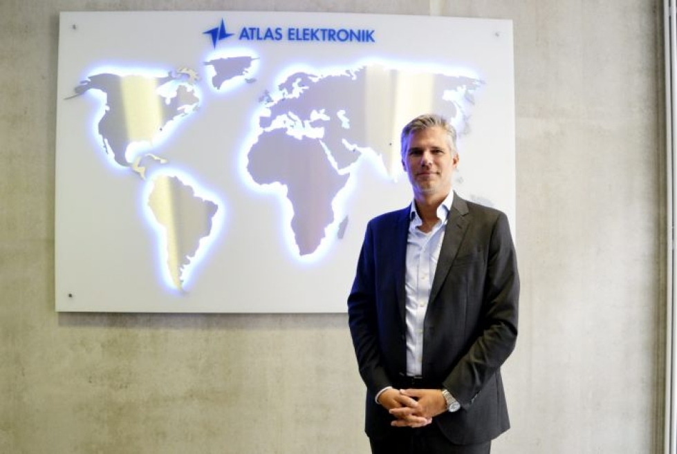 Atlas Elektronikin talousjohtaja Alexander Kocherscheidt arvioi, että sukellusveneiden kysynnän kasvu on selvä trendi. Kuva: Lehtikuva / Anniina Luotonen