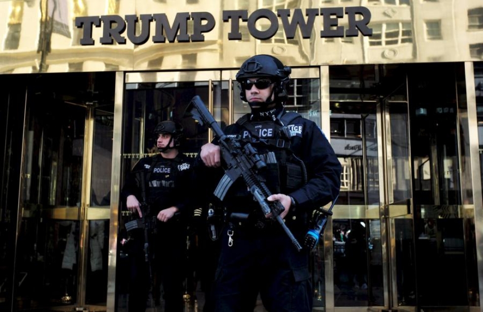 New Yorkissa sijaitseva Trump Tower on jatkuvassa vartioinnissa. LEHTIKUVA/AFP
