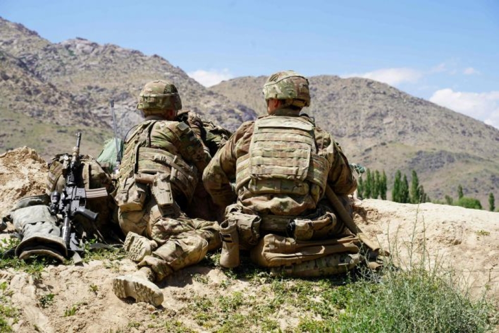 Amerikkalaissotilaita partioimassa Afganistanissa viime kesänä. LEHTIKUVA/AFP