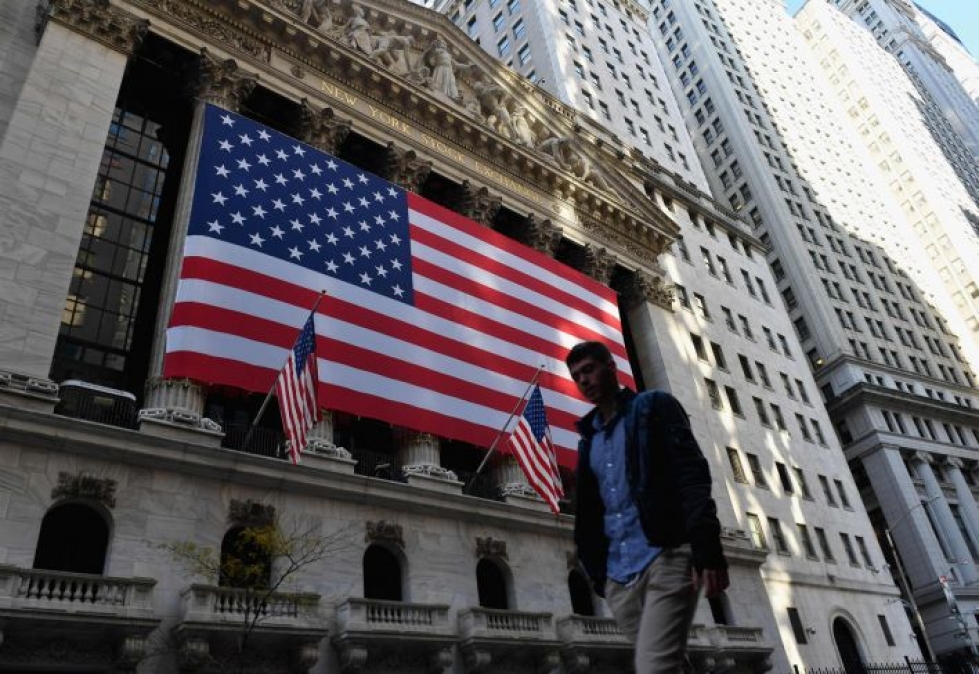Yhdysvalloissa Wall Streetin kolme keskeistä indeksiä sulkeutuivat keskiviikkona uusille ennätystasoille. LEHTIKUVA/AFP