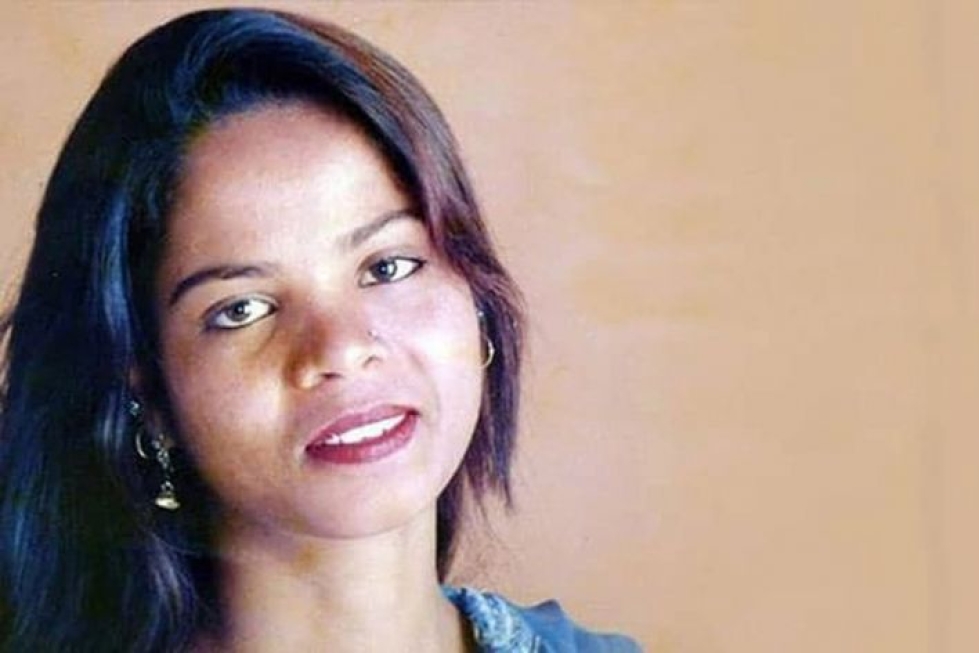 Kahdeksan vuotta teloitusta odottaneen Asia Bibin tuomio kumottiin korkeimman oikeuden päätöksellä viime vuonna ja nainen vapautettiin. LEHTIKUVA/AFP