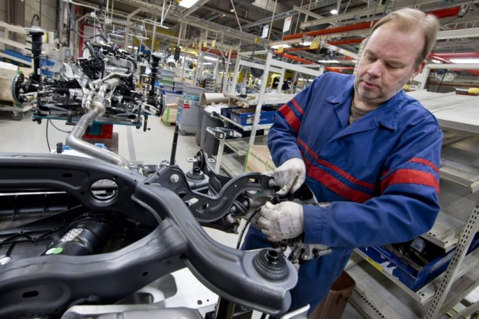 Valmet Automotive työllisti viime vuonna keskimäärin noin 3 600 ihmistä. LEHTIKUVA / Roni Lehti