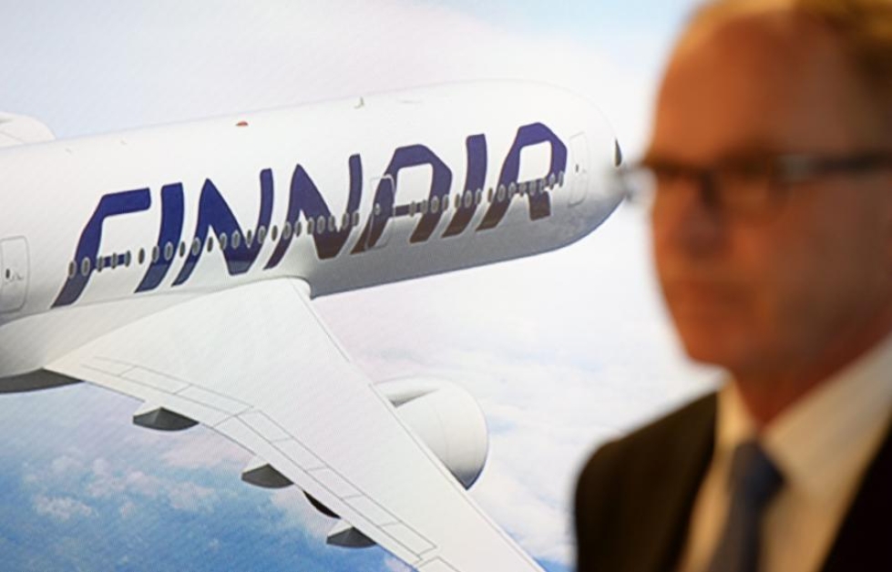 Finnairin liiketulos oli tappiolla mutta vähemmän kuin vuotta aiemmin. Kuvassa toimitusjohtaja Pekka Vauramo.  LEHTIKUVA / VESA MOILANEN