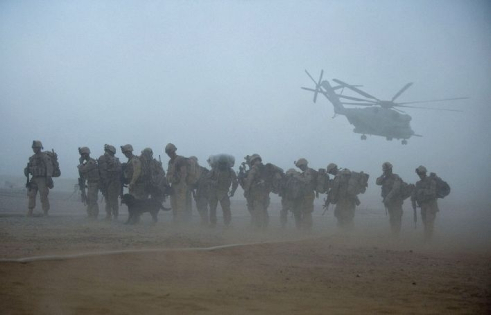 Amerikkalaisjoukkojen on määrä poistua Afganistanista syksyllä. LEHTIKUVA/AFP