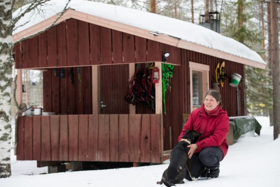 Tässä mökissä Eliisa Kiiskinen vietti talven ja viihtyi hyvin.