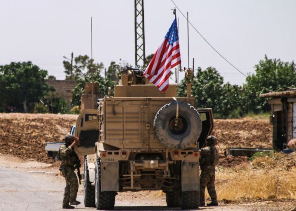 Yhdysvallat on presidentti Donald Trumpin käskystä vetänyt joukkojaan pois Syyriasta. LEHTIKUVA/AFP