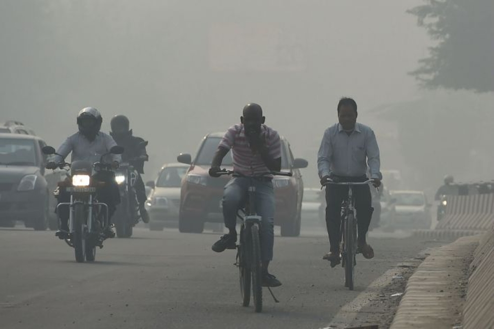Ilmansaasteet heikentävät kaupunkilaisten terveyttä. Lehtikuva/AFP