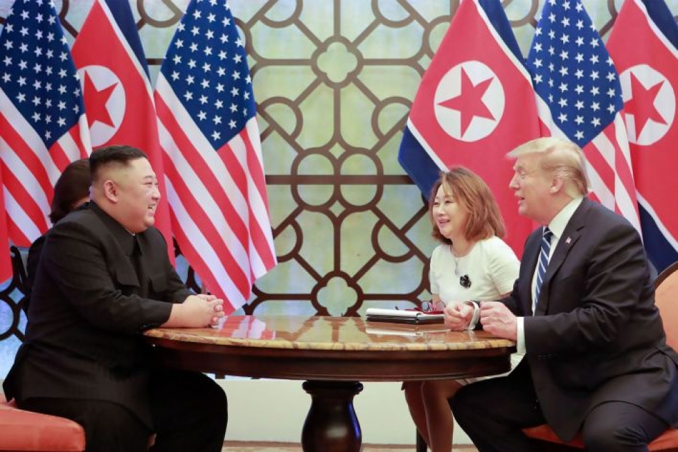 Kim Jong-unin ja Yhdysvaltain presidentin Donald Trumpin huippukokous Vietnamissa päättyi tuloksettomana.  LEHTIKUVA/AFP