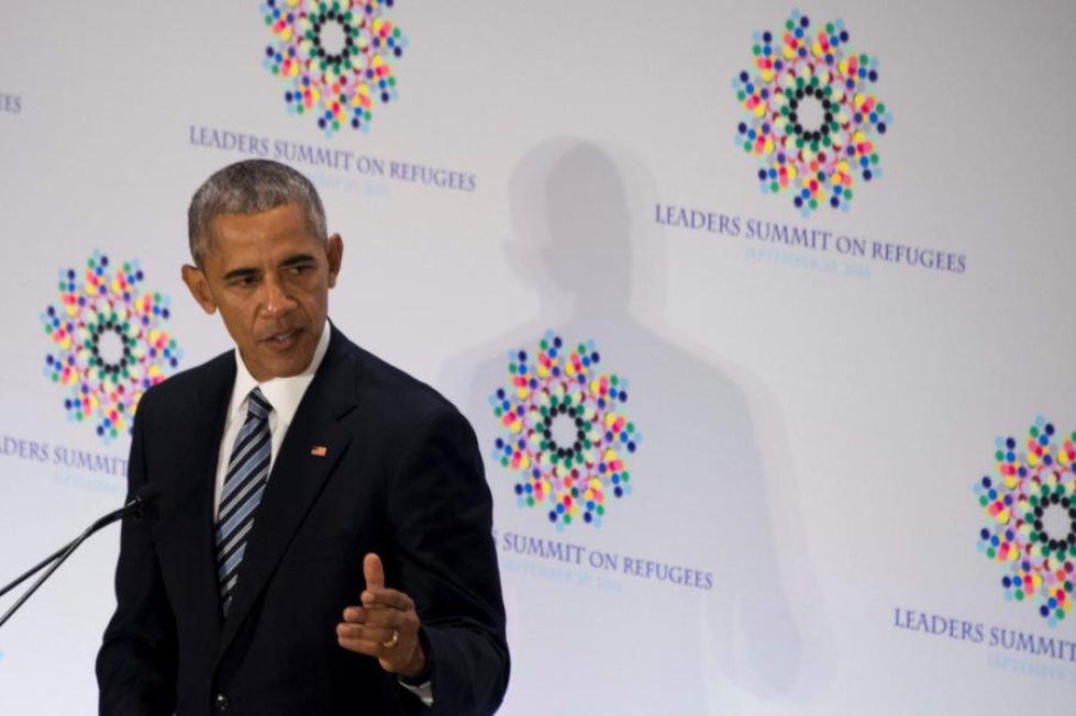 Barack Obama puhui YK:n kokouksessa New Yorkissa. LEHTIKUVA/AFP