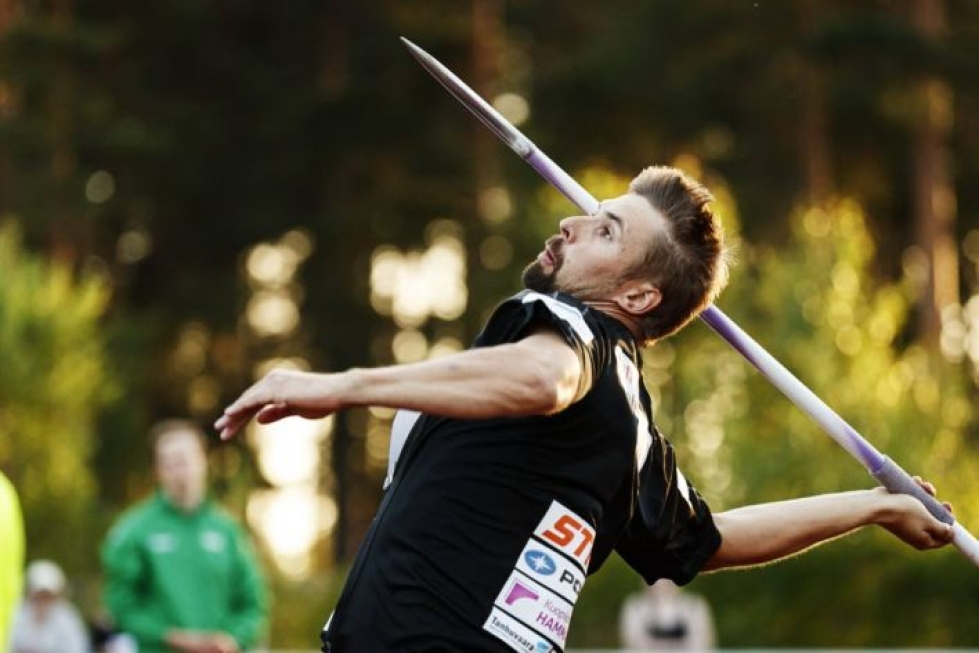 Antti Ruuskanen kiskoi keihään yli 80 metriin eilen Orimattilassa.