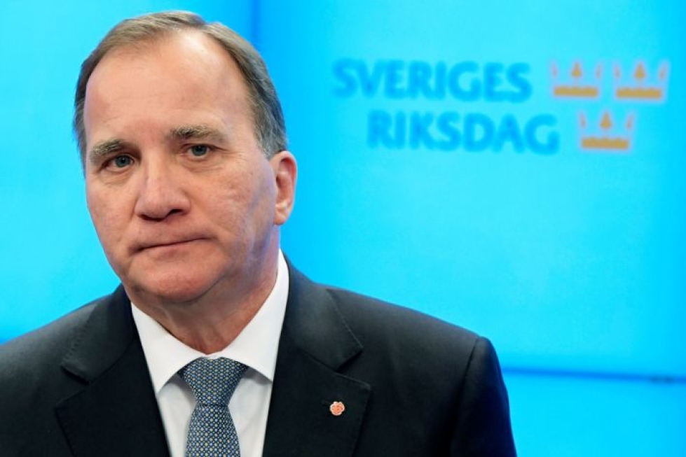 Ruotsin sosiaalidemokraattien johtaja Stefan Löfven. LEHTIKUVA/AFP