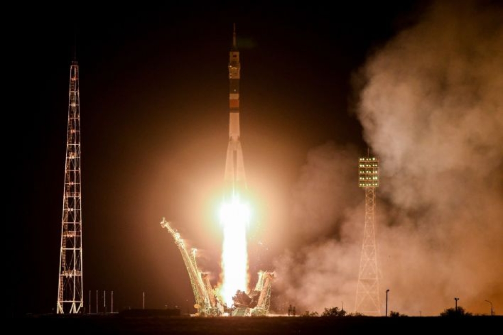 Kolmen avaruuslentäjän miehittämä avaruusraketti laukaistiin onnistuneesti Kazakstanissa 20. heinäkuuta. LEHTIKUVA / AFP