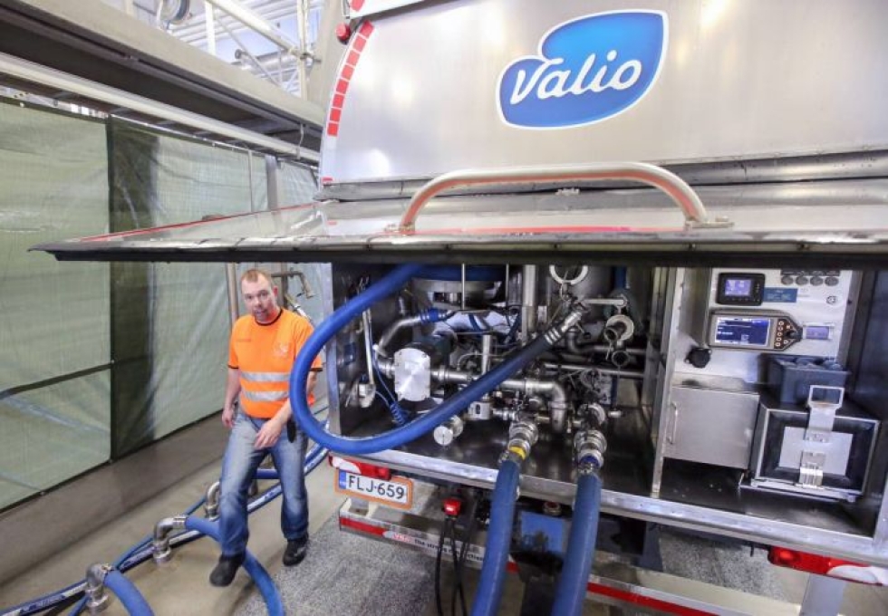 Itämaidolle maitoa ajava Atte Pylkkänen toi lastin Valion Joensuun tehtaalle jalostettavaksi.