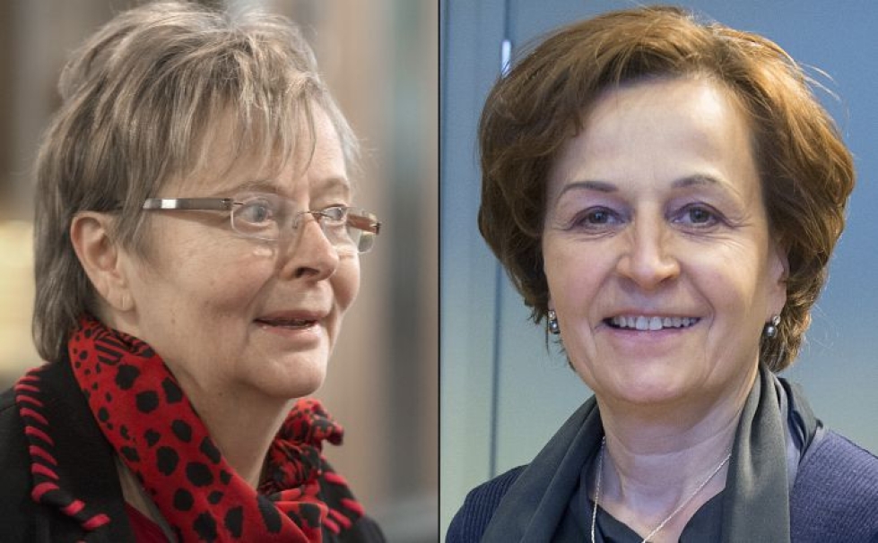 Liisa Jaakonsaari (vas.) ja Anneli Jäätteenmäki jättävät europarlamentin tämän kauden päättyessä.