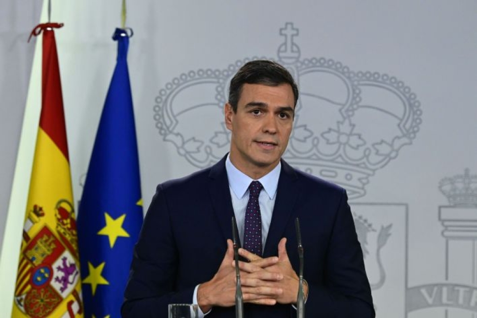 Espanjan pääministeri Pedro Sanchez. LEHTIKUVA/AFP