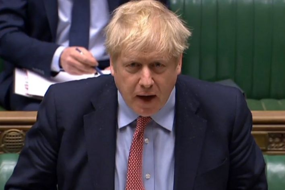 Pääministeri Boris Johnson kertoi kymmenen päivää sitten, että hänen koronavirustestinsä oli positiivinen. Arkistokuva. LEHTIKUVA / AFP