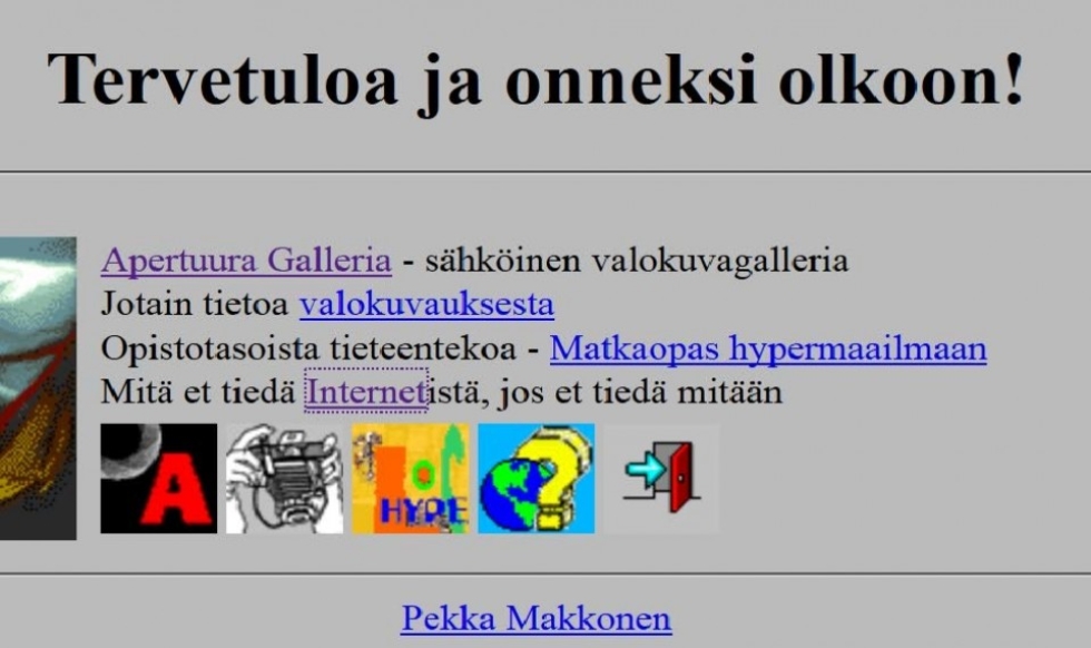 Apertuura Galleria oli yrityksen ”ikkuna internetmaailmassa” 1990-luvun puolivälissä, Pekka Makkonen kertaa.