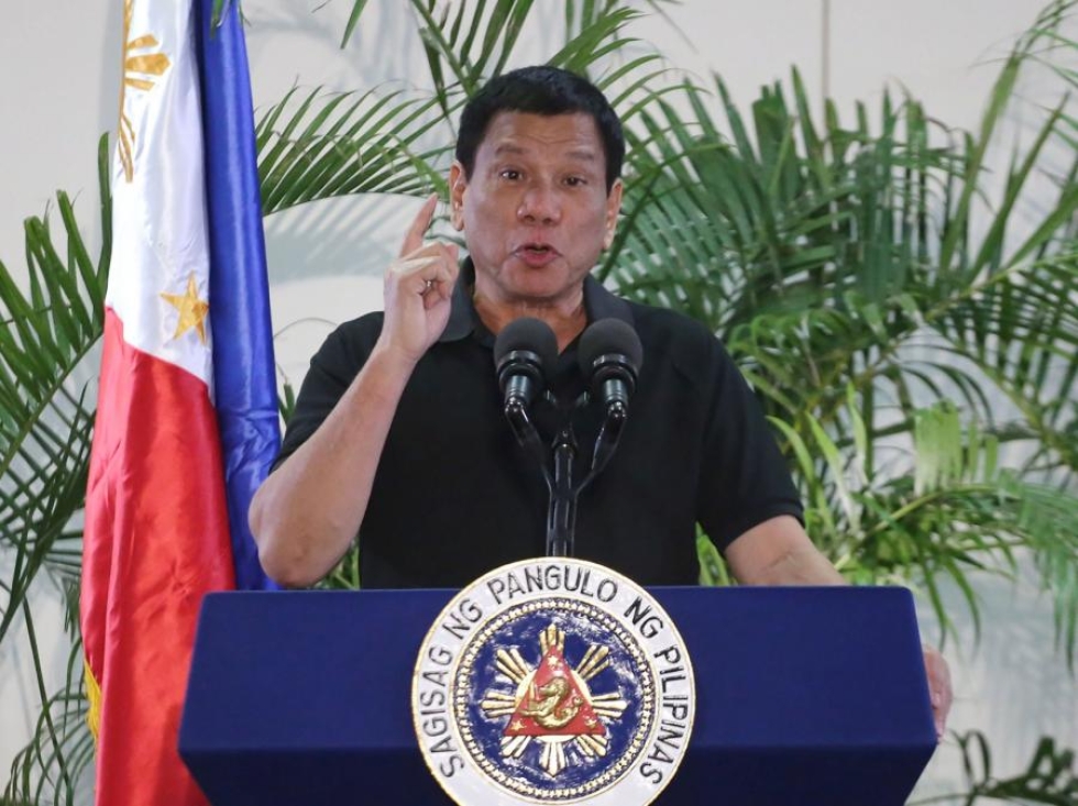 Filippiinien presidentti Rodrigo Duterte on käynnistänyt massiivisen huumeidenvastaisen sodan. LEHTIKUVA / AFP