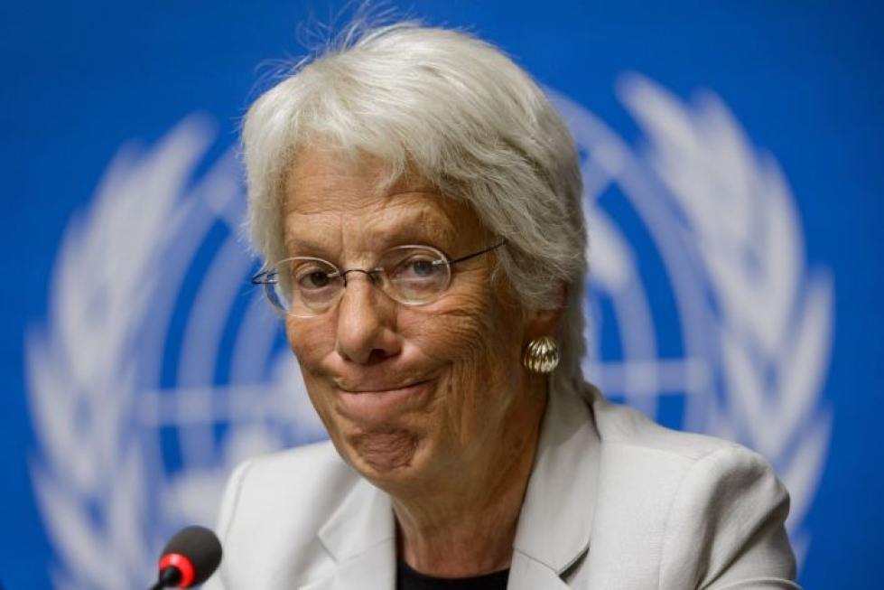 Carla Del Ponten mukaan ihmisoikeuksien puolustaminen voi tällä hetkellä huonommin kuin koskaan. LEHTIKUVA / AFP