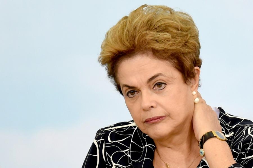 Brasilian presidentti Dilma Rousseff joutunee luopumaan myös kesän olympiakisojen avauspuheesta. Kisat julistaa avatuiksi todennäköisesti varapresidentti. LEHTIKUVA/AFP