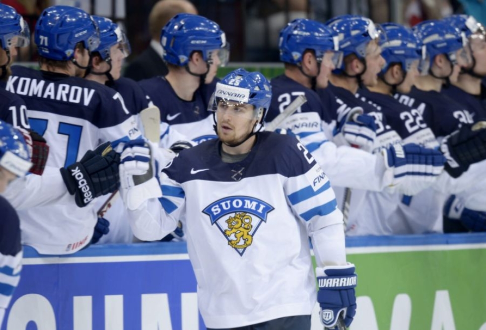 Pekka Jormakka pelasi Suomi-paidassa muun muassa Valko-Venäjän MM-kisoissa keväällä 2014. LEHTIKUVA / Martti Kainulainen