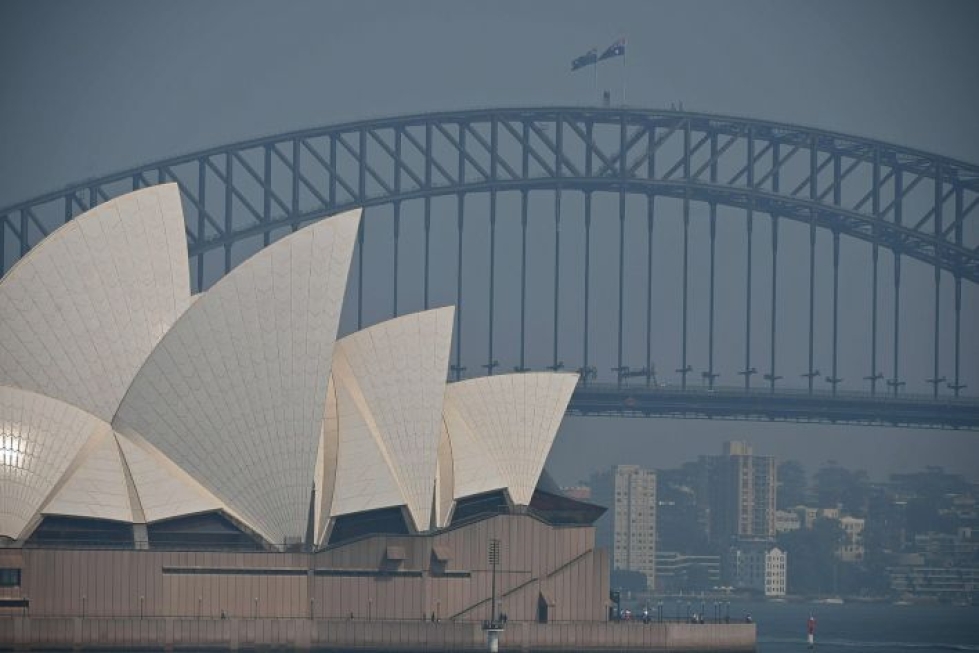 Ilmanlaatu putosi Sydneyssä vaarallisen huonolle tasolle jälleen torstaina. LEHTIKUVA/AFP