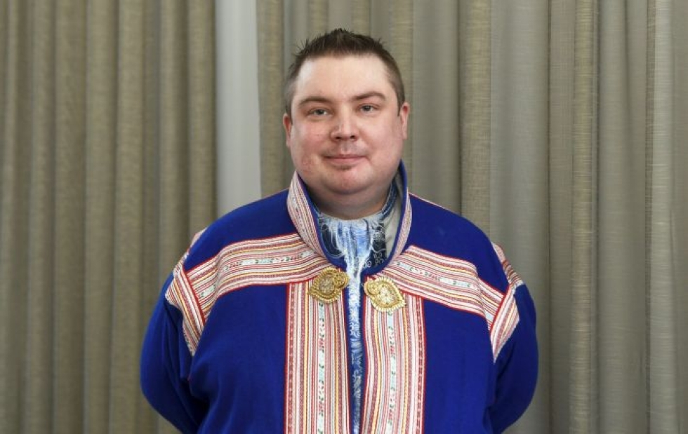 Saamelaiskäräjien puheenjohtaja Tuomas Aslak Juuson mukaan esityksessä näkyy tahto vahvistaa saamelaisten itsemääräämisoikeutta. LEHTIKUVA / VESA MOILANEN