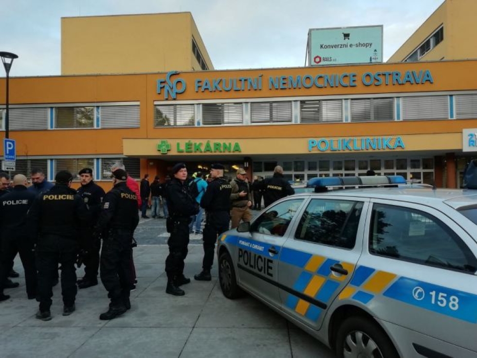 Ampuminen tapahtui sairaalassa Ostravassa. Lehtikuva/AFP
