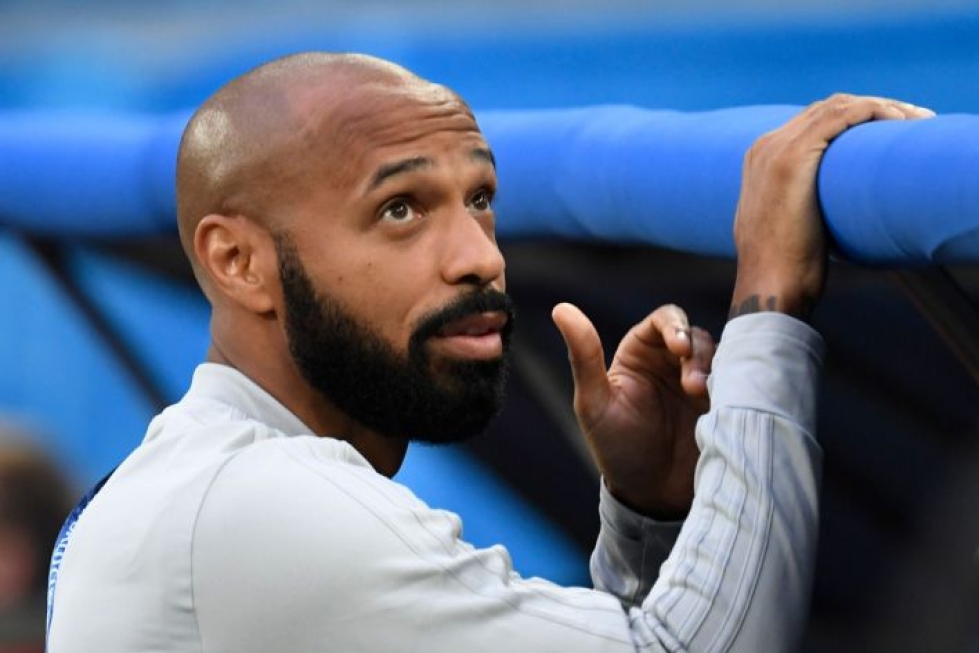 Thierry Henryn kerrotaan lopettavan Belgian maajoukkueen apuvalmentajan tehtävissä lauantaina. LEHTIKUVA/AFP
