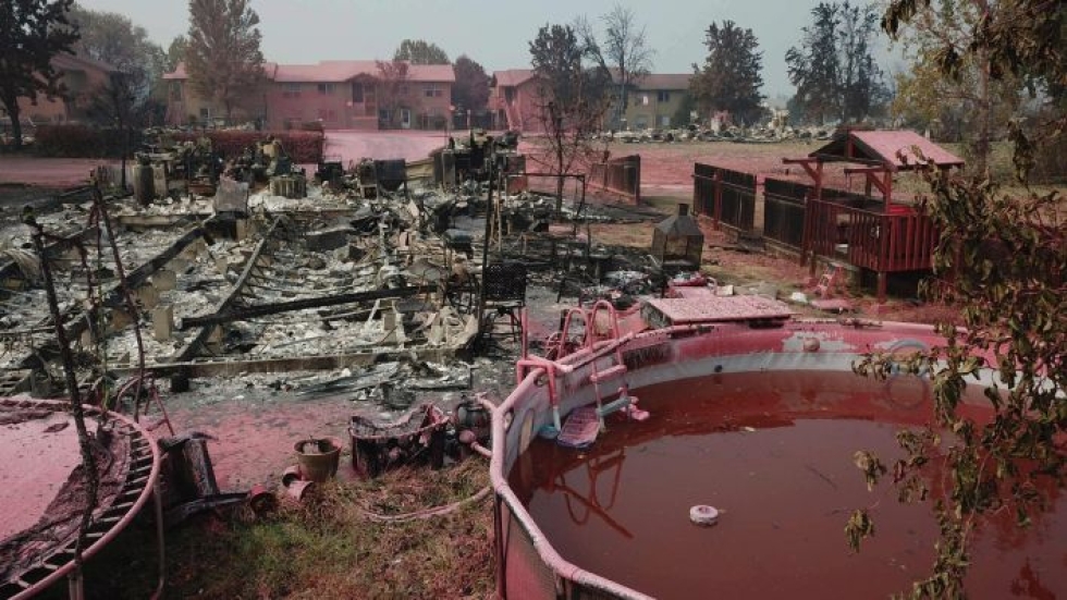 Maastopalo on tehnyt tuhoa muun muassa Oregonin osavaltiossa. Lehtikuva/AFP