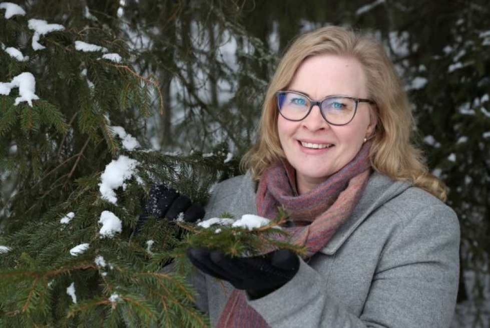Hanna Huttusen ajatuksissa suomalaisella puulla on iso merkitys ilmastonmuutoksen torjumisessa.