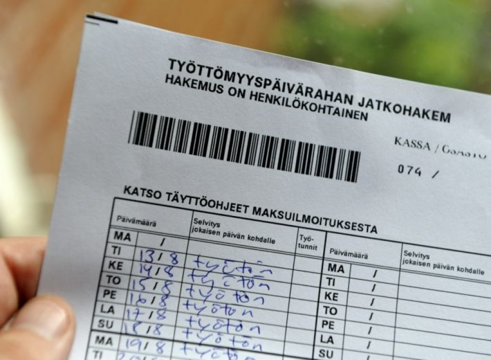 Yksi Suomen korkeimmista työttömyysprosenteista, 9,1, on Etelä-Suomeen kuuluvassa Kymenlaaksossa. LEHTIKUVA / Timo Jaakonaho