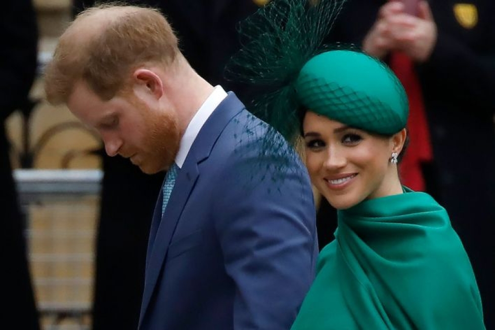 Prinssi Harry ja herttuatar Meghan ilmoittivat tammikuussa, että he vetäytyvät kuninkaallisista rooleistaan. LEHTIKUVA / AFP