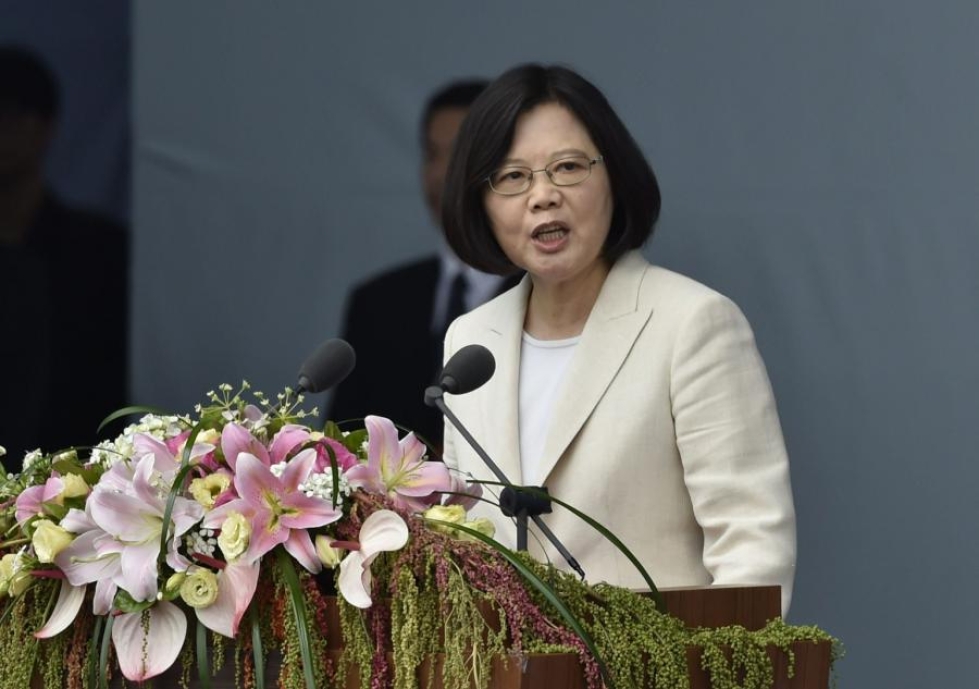 Taiwanin presidentistä kirjoitettu seksistinen teksti poistettiin Herald Leaderin sivuilta kritiikin yllyttyä. LEHTIKUVA/AFP