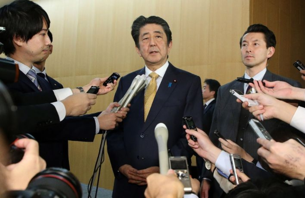 Japanin pääministeri Shinzo Abe. LEHTIKUVA/AFP