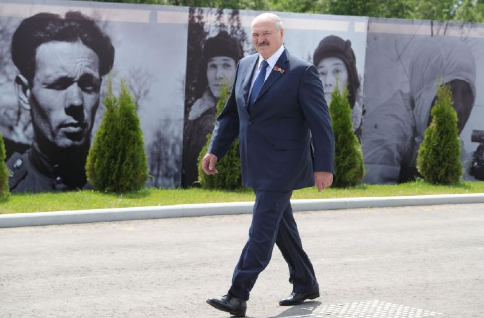 Lukashenko on johtanut Valko-Venäjää itsevaltaisin ottein jo yli 25 vuoden ajan. Lehtikuva/AFP